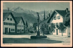 Garmisch-Partenkirchen: AK mit Ansicht vom Floriansplatz, gelaufen ...