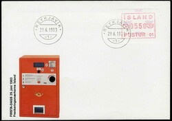 Automatenmarke 1983, Wertstufe 550 A. sauber auf amtl. ...