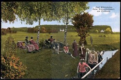 Farb-AK vom Kneipp-Kurort 'Bad Wörishofen. Beim Wassertretplatz am ...