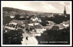 S/w.-AK 'Bad Nauheim. Johannisberg und Trinkkuranlagen', echt ...