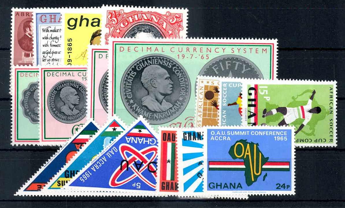 Partie postfrischer Sondermarken-Ausgaben aus dem Jahr 1965, dabei ...