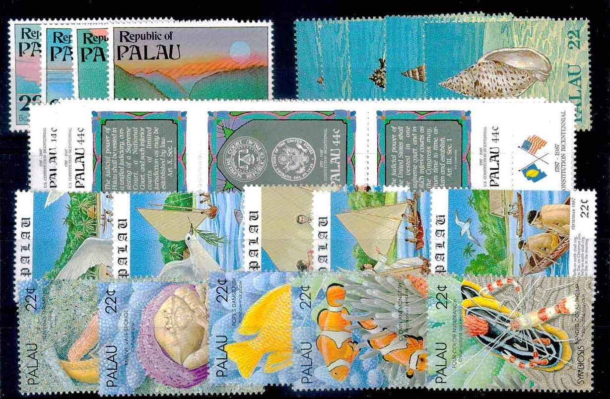 fünf postfrische Sondermarken-Sätze aus 1987, dabei Landschaften, ...