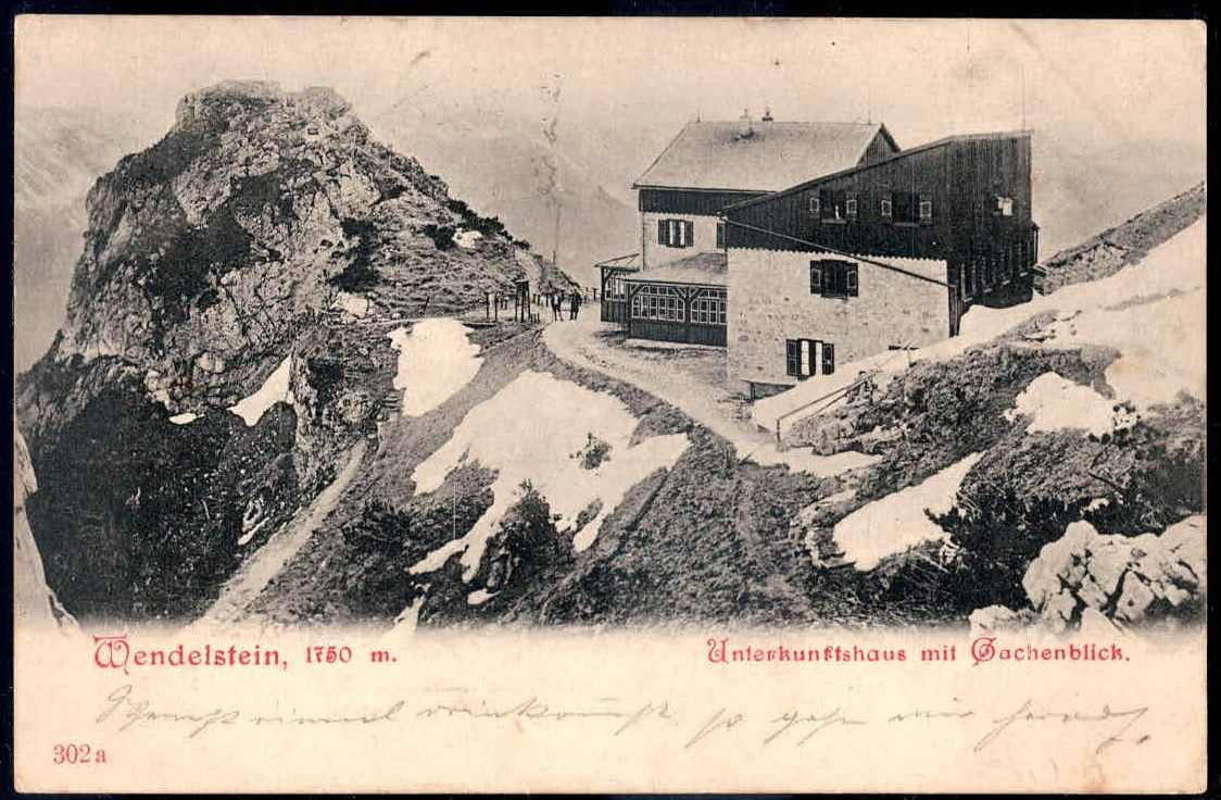 Wendelstein in 1750 Metern Höhe: s/w.-AK mit Ansicht vom ...