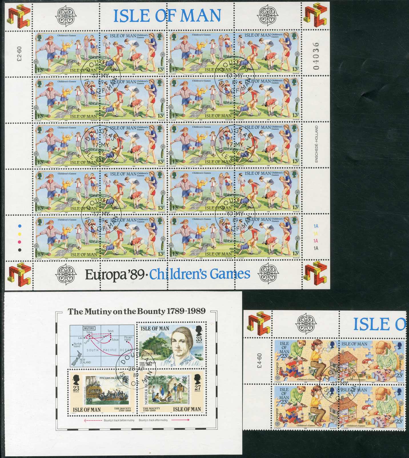 Europa Kinderspiele 1989, 404/405. im ZD-Kleinbogen zu zehn Paaren, ...