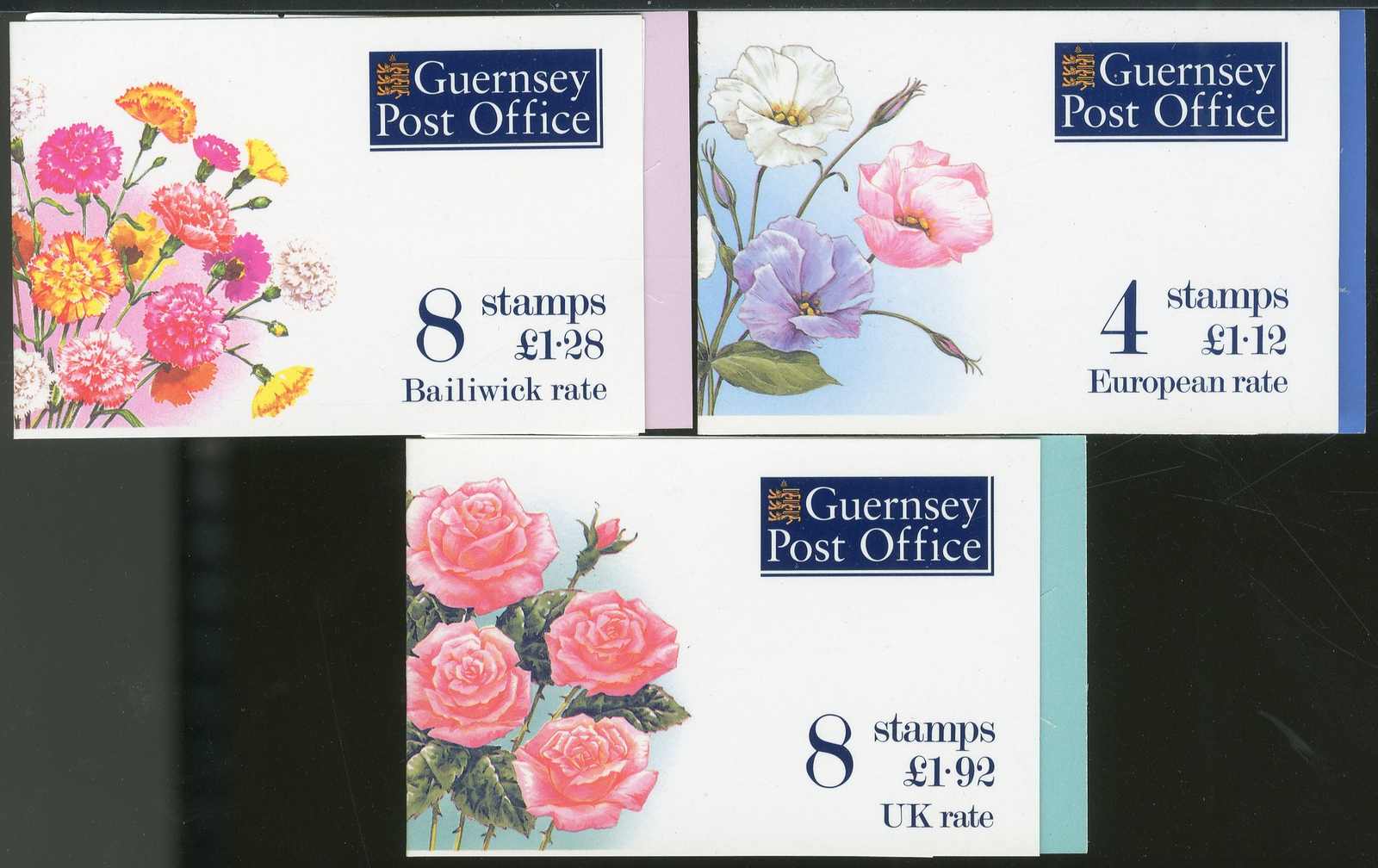 Blumen-Markenheftchen 1993, die drei Ausgaben tadellos postfrisch, ...