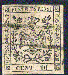 10 C. Freimarke Adler mit Krone 1852, in Type I. (mit Punkt hinter ...