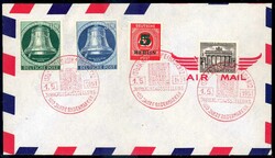 10 Pf. und 30 Pf. Glocke links sowie 5 Pf. Grünaufdruck und 1 Pf. ...