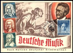 Deutsche Musik, die bekannte und sehr dekorative Sonderkarte zur ...