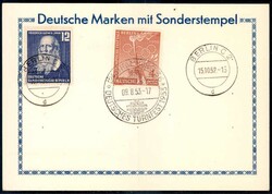 Turnvater Jahn 1952, herrl. auf westdeutscher Karte mit ...
