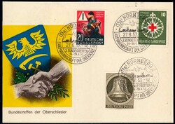 Bundestreffen der Oberschlesier, mehrfarbige Erinnerungskarte an das ...