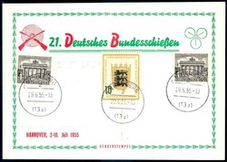 21. deutsches Bundesschießen, Erinnerungskarte zu dem Ereignis in ...
