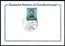 Carl Schurz hübsch auf Stpl.-Karte, mit Sonderstpl. 'Hof (Saale) ...