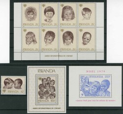 Internationales Jahr des Kindes-Satz und beide Blöcke 1979, dabei ...