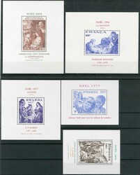 Weihnachts-Block 1972, 1976, 1977, 1978 und 1979, jew. gezähnt, ...