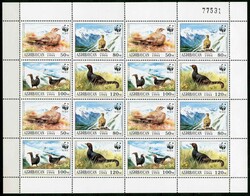 weltweiter Naturschutz: kaukasisches Birkhuhn 1994, vier ...