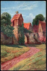 Farb-AK, gelaufen per Feldpost mit Stpl. 'Knauthain-Knautkleeberg (BZ ...