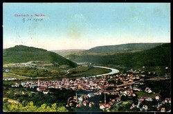 Eberbach am Neckar: Farb-AK mit Totalansicht, gelaufen 1914 nach ...