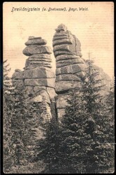 Dreikönigstein (a. Dreisessel), Bayrischer Wald: s/w.-AK, gelaufen ...