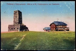 Feldberg im Schwarzwald: Farb-AK mit Feldbergturm und Gasthaus, ...