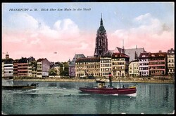 Frankfurt am Main: Farb-AK 'Blick über den Main in die Stadt', ...