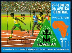 zentralafrikanische Sportspiele-Block 1981, mit ESST, Luxus. M€ 11 ...