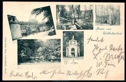 Hanau: s/w.-AK 'Gruß aus dem Wilhelmsbad', gelaufen 1904 nach ...