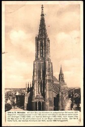 Ulm: s/w.-Fotokarte mit Ansicht des Münsters, gelaufen 1941 nach ...