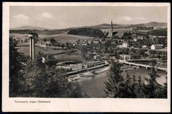 Teisnach/bayrische Ostmark: s/w.-Fotokarte mit Totalansicht, gelaufen ...