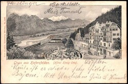 Kiefersfelden/Landkreis Rosenheim: s/w.-AK 'Gruß aus Kiefersfelden ...