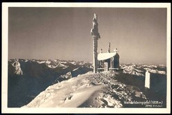 Wendelsteingipfel in 1838 Metern Höhe: s/w.-AK mit Ansicht des ...