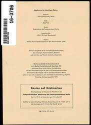 40 Pf. Berliner Stadtbilder II. 1957, auf amtl. ETB, Pracht. M€ 30 ...