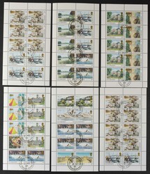 sechs vers. Heftchenblätter der Ansichten-Ausgabe 1984/1985, dabei ...