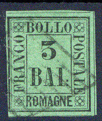 3 Baj. Ziffernzeichnung 1859, schwarz auf dunkelgrün, sauber und ...