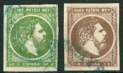 Freimarken Don Carlos März 1875, jew. voll- bis breitrandig und ...