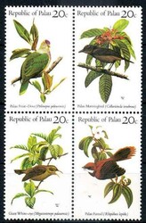 Vögel 1983, Viererblock-ZD tadellos postfrisch, Pracht.