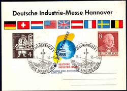 Deutsche Industrie-Messe Hannover 1955, Erinnerungskarte mit ...