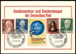 Deutsche Industrie-Messe Hannover 1953, Erinnerungskarte hübsch ...
