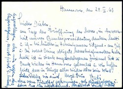 Hannover Messe 1963, Erinnerungskarte mit vers. Berliner Sondermarken ...