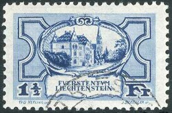 1 1/2 Fr. Freimarke Regierungsgebäude 1925, sauber gest., Kabinett. ...