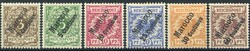 3 Pf. bis 50 Pf. Krone/Adler mit neuen Wertaufdrucken 1899, jew. ...