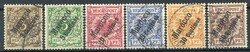 3 Pf. bis 50 Pf. Krone/Adler mit neuen Wertaufdrucken 1899, jew. ...