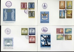 Partie von fünf Blanko-Schmuck-FDC's 1967, dabei die Mi.-Nrn. ...