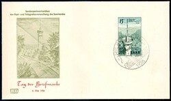 Tag der Briefmarke 1956 auf Schmuck-FDC, Luxus.