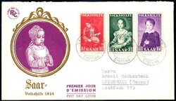 Volkshilfe 1954, herrl. auf Schmuck-FDC, Luxus.