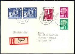 100 Jahre Stadt Merzig im waager. Paar mit portogerechter ZF auf R ...