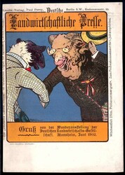 1902, Gruß von der Wanderausstellung der Deutschen ...