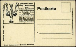Jubiläums-Kochkunst-Ausstellung Berlin 1909: humoristische Farbkarte ...