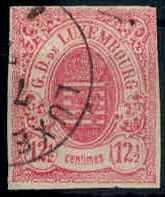 2 1/2 C. Staatswappen geschnitten 1860, farbfrisch, oben rechts etwas ...