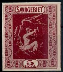 5 C. Landschaftsbilder 1922, im ungezähnten Probedruck, tadellos ...