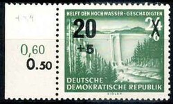 Hochwassergeschädigten-Hilfe 1955, mit glasklarer Abart V., mit ...